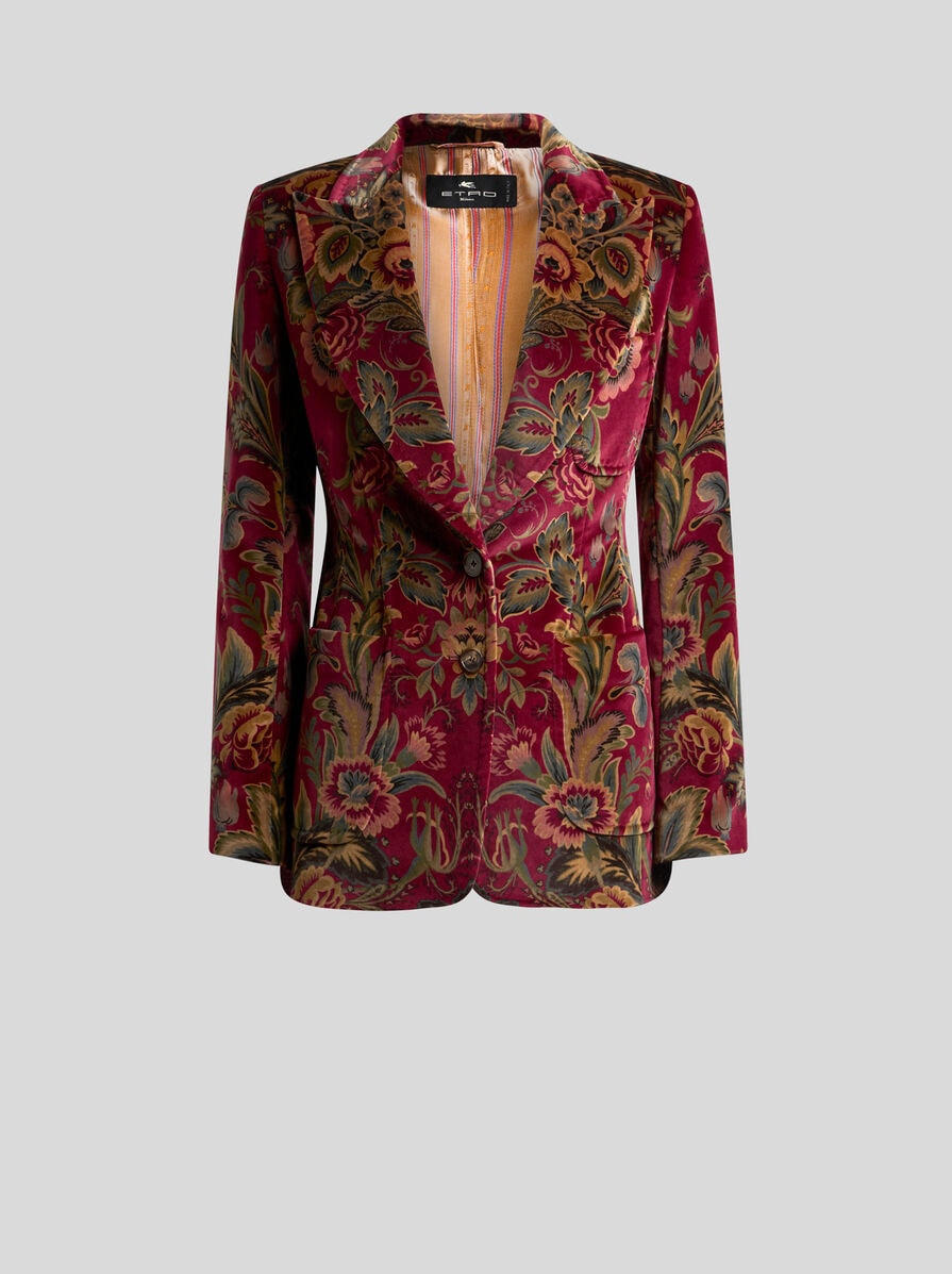 VELVET JACKET WITH PRINT | Jackets | ETRO