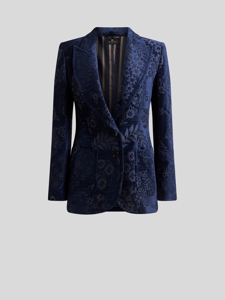 【★完売必至★】ETRO ☆ デニムジャガード ジャケット シェニール ジャカード ジャケット