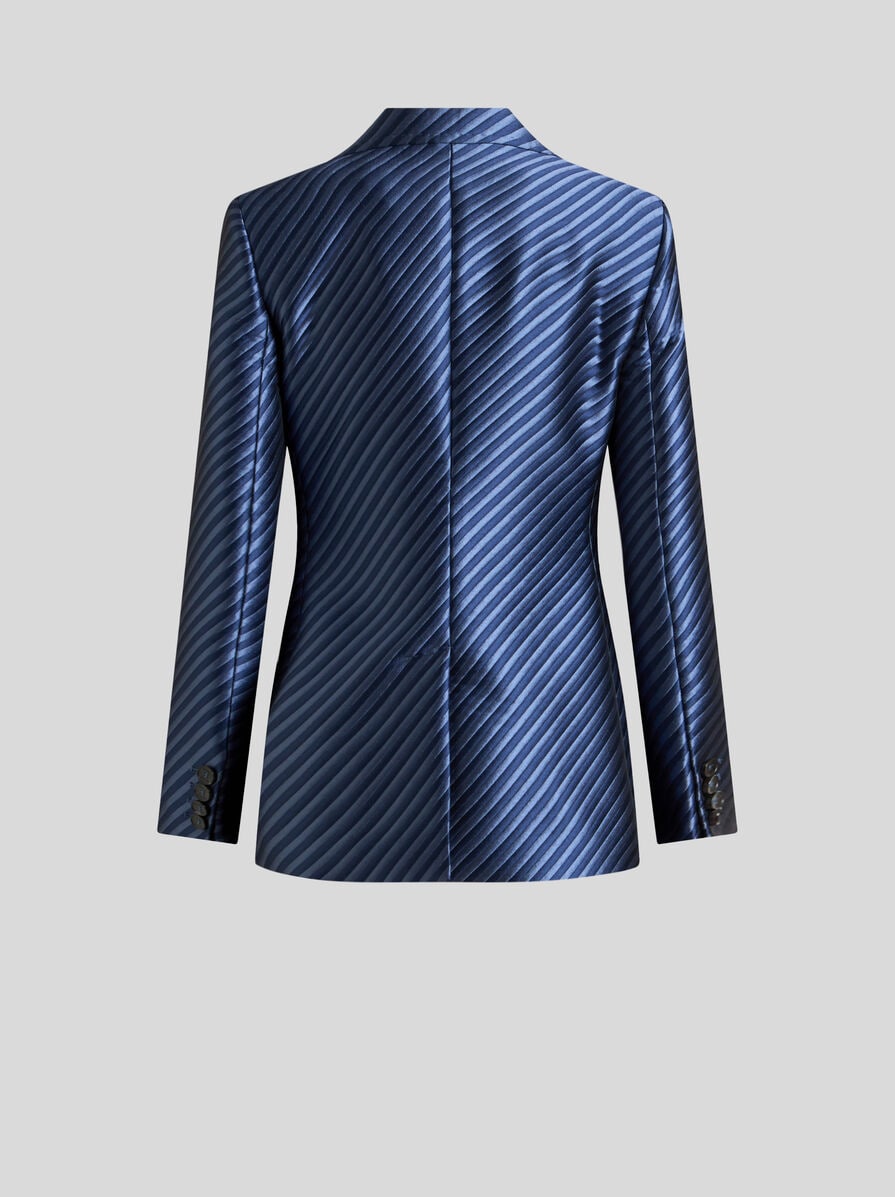 ジャケット ETRO Woman Jacket Blue WRCA007099TUEG0 B3895 DIAGONAL JACQUARD JACKET | Jackets | ETRO