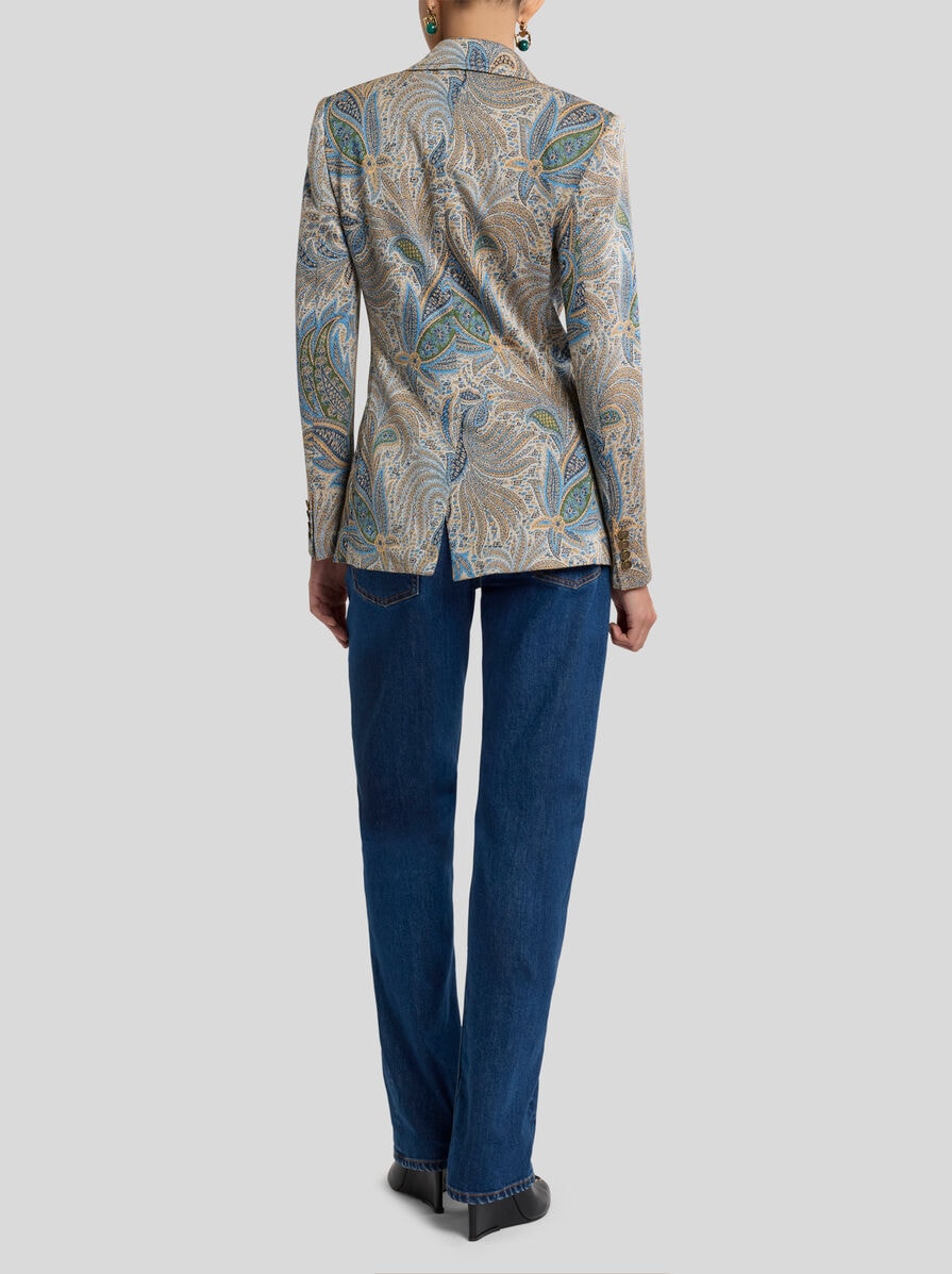 【ETRO】ダブルブレスト ジャカード ジャケット ジャカード ダブルブレストジャケット | エトロ