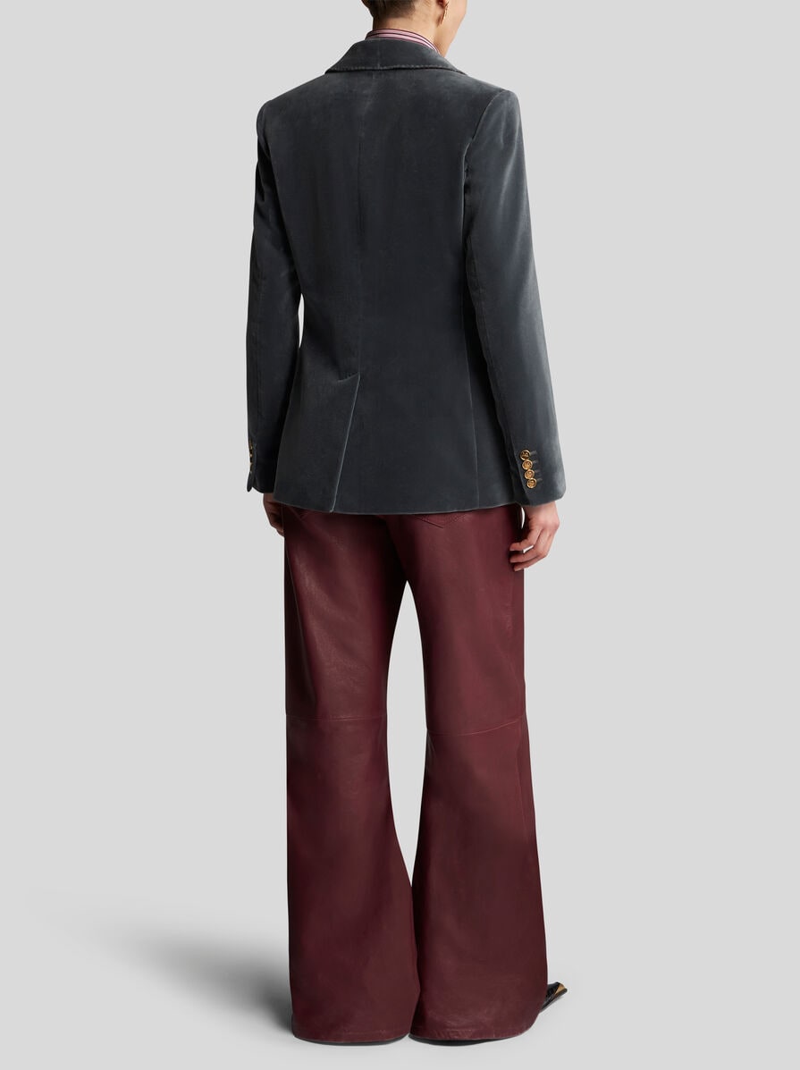 国内配送【ETRO】ダブルブレスト ベルベット ブレザー ベルベット ダブルブレストジャケット | エトロ