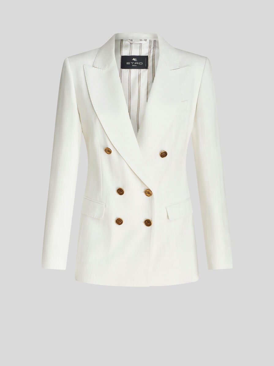 【送料&関税込】Etro Double-breasted Jacket In Slub Fabric SLUB FABRIC DOUBLE-BREASTED JACKET | Jackets | ETRO