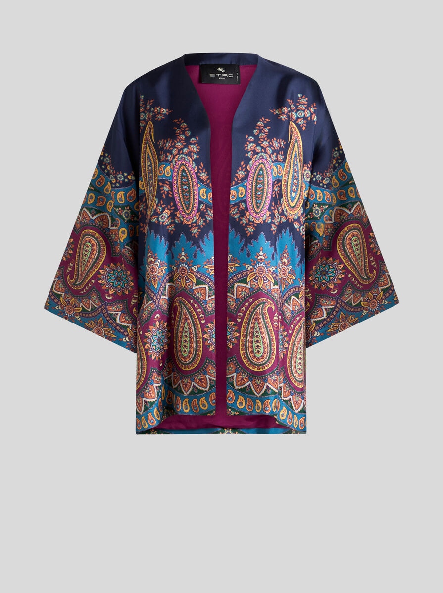 【送料&関税込】Etro Silk Kesa SILK TWILL KESA WITH PLACED PRINT