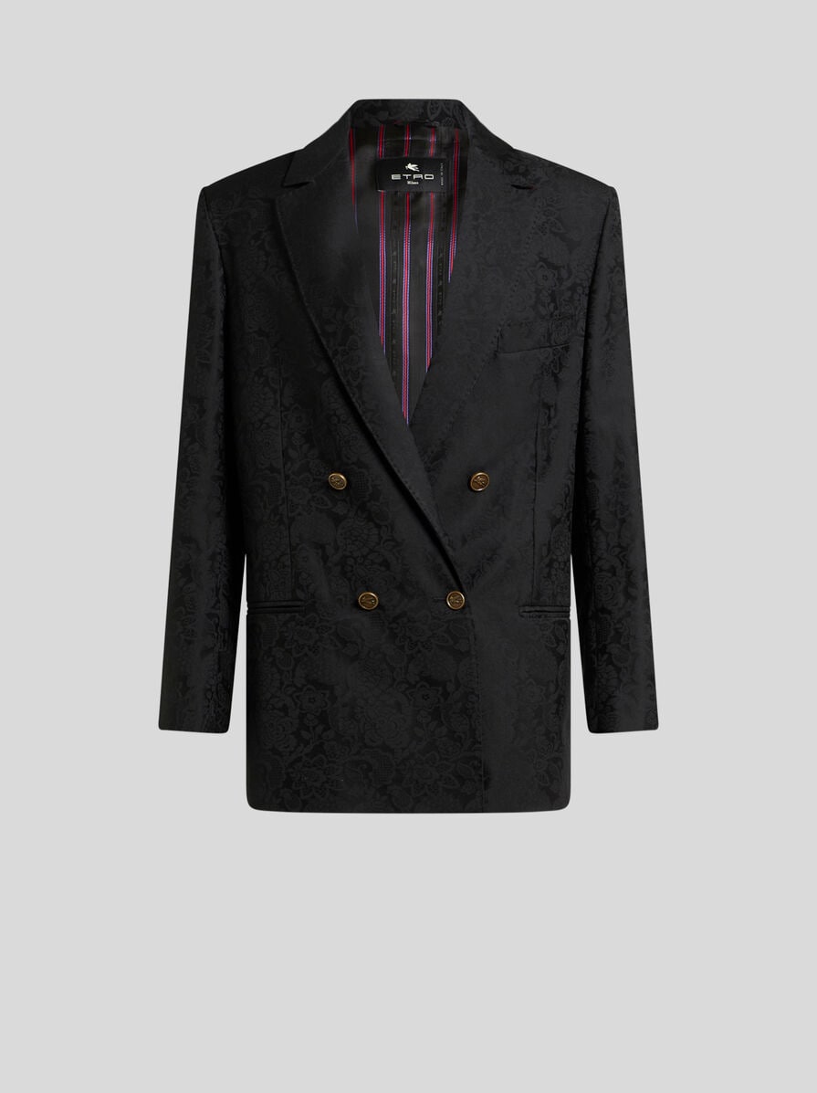 DOUBLE-BREASTED JACQUARD JACKET