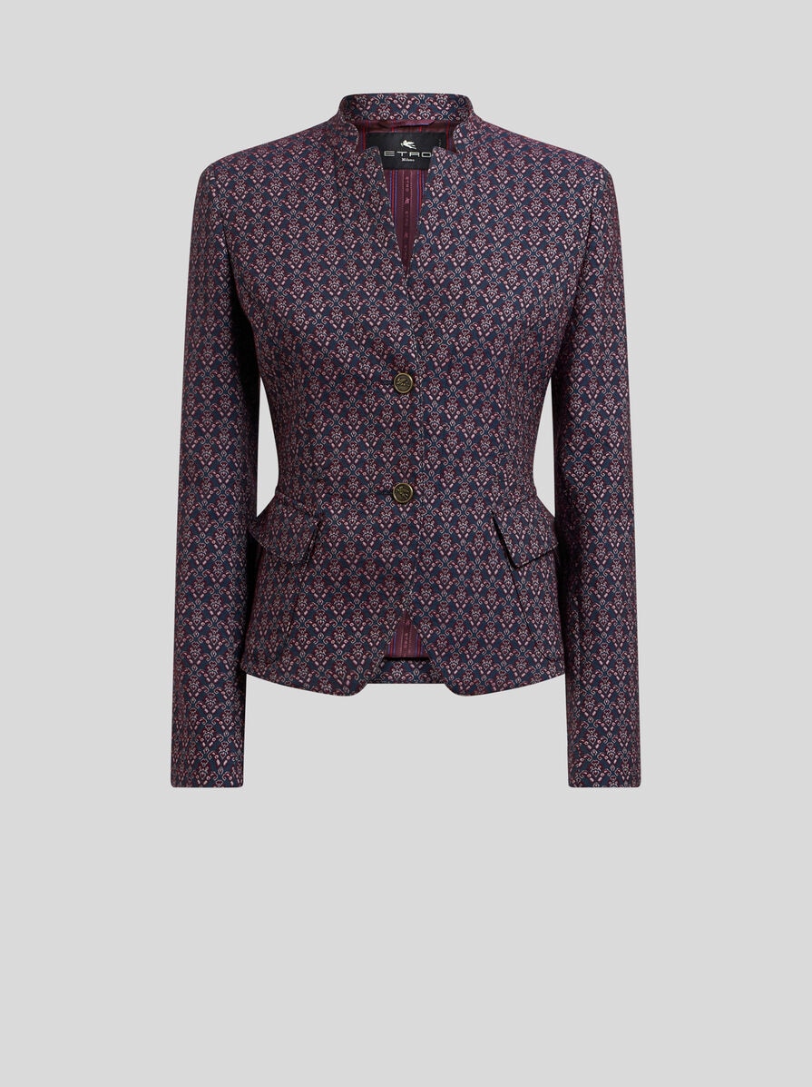 SINGLE-BREASTED COTTON-BLEND JACQUARD JACKET | Jackets | ETRO