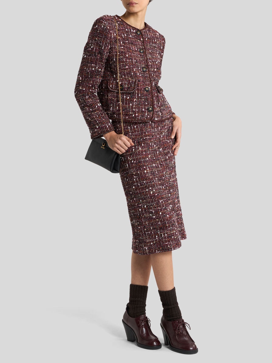 ETRO ツイードジャケット　38 コットン ツイード ジャケット | エトロ