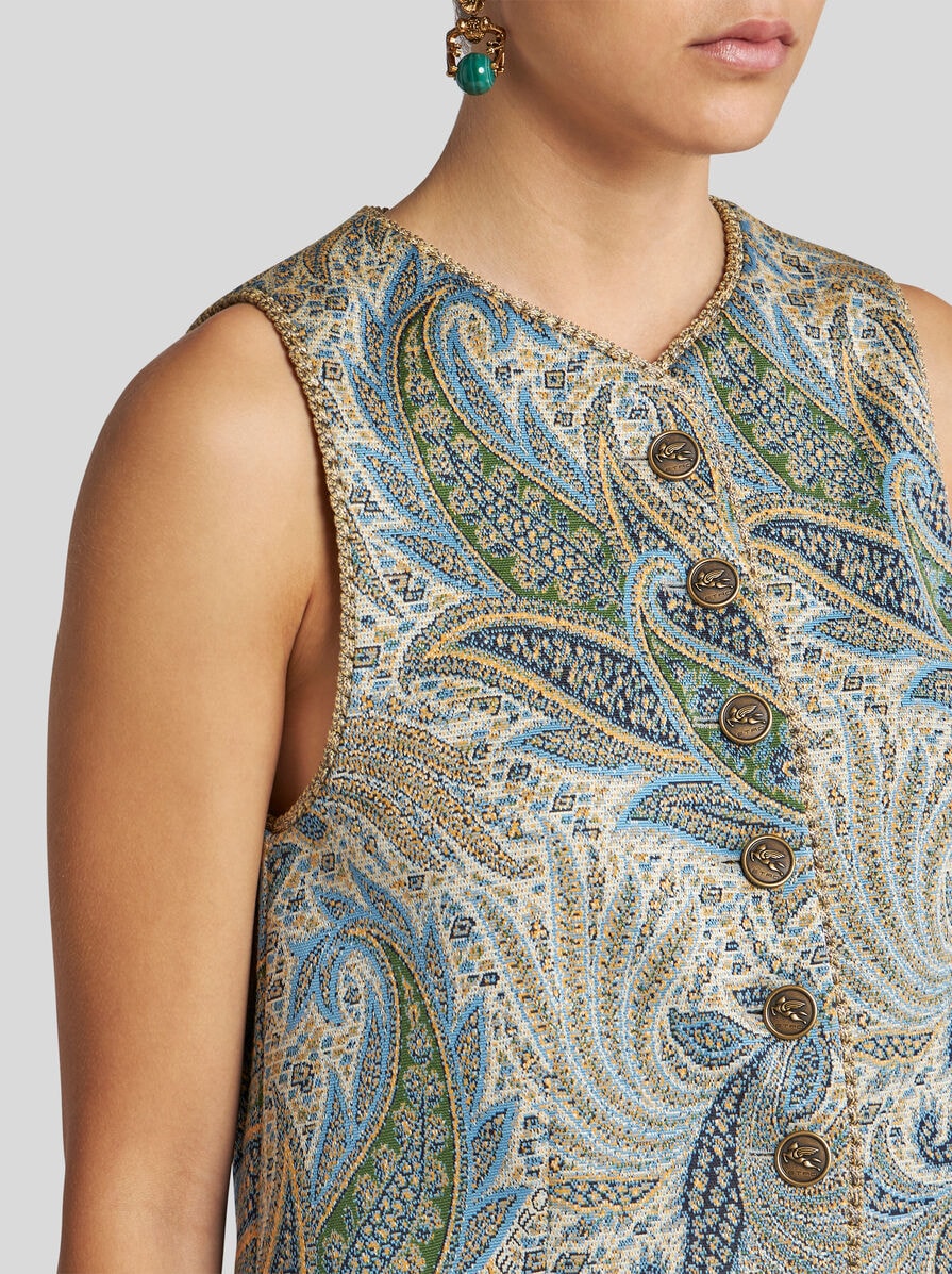 【★完売必至★】ETRO ☆ ペイズリー ジャカード ウエストコート ☆完売必至☆】ETRO ☆ ペイズリー ジャカード ウエストコート
