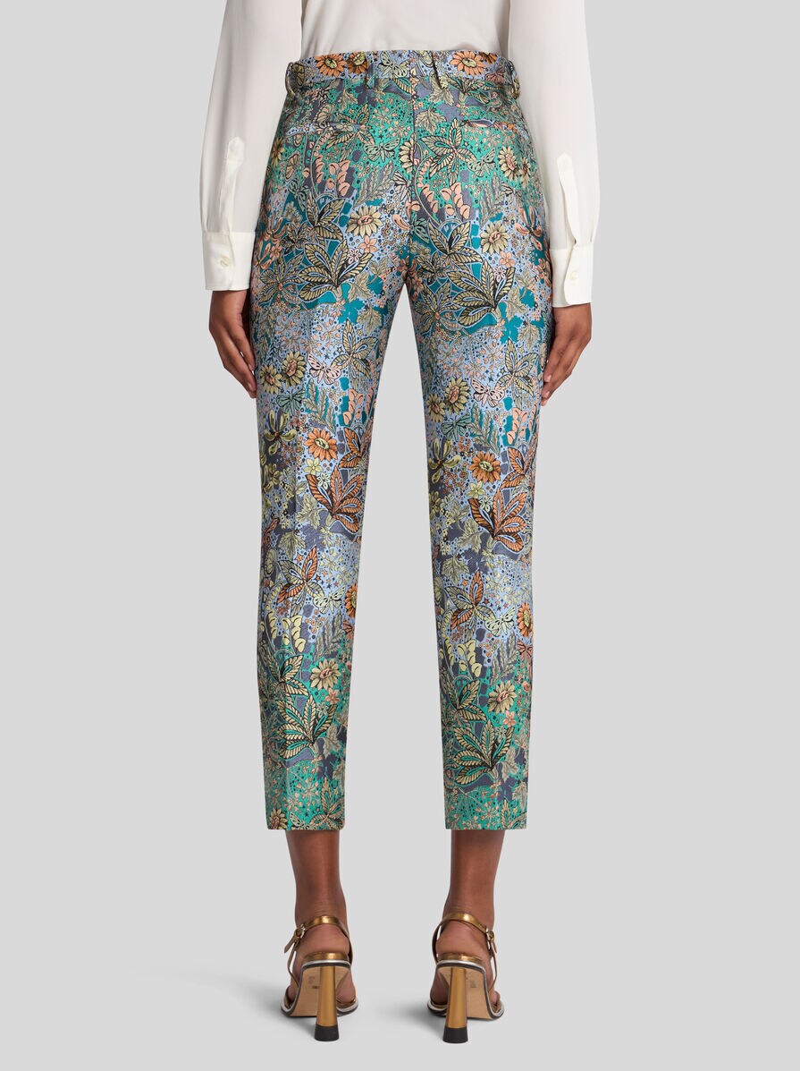 FLORAL CIGARETTE TROUSERS | Trousers | ETRO