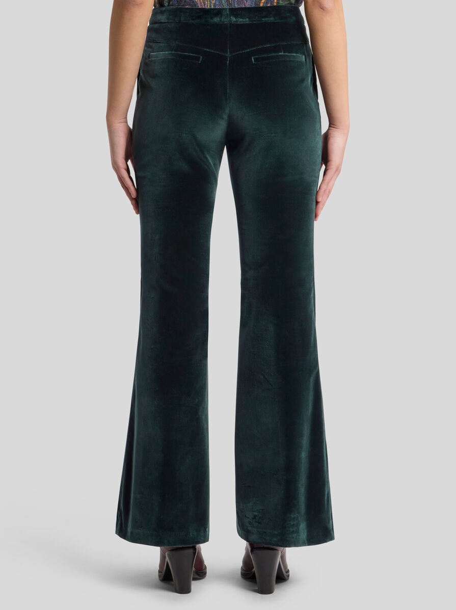 ETRO【関税送料込＆SALE価格】ベルベットフレアパンツ FLARED STRETCH COTTON VELVET TROUSERS