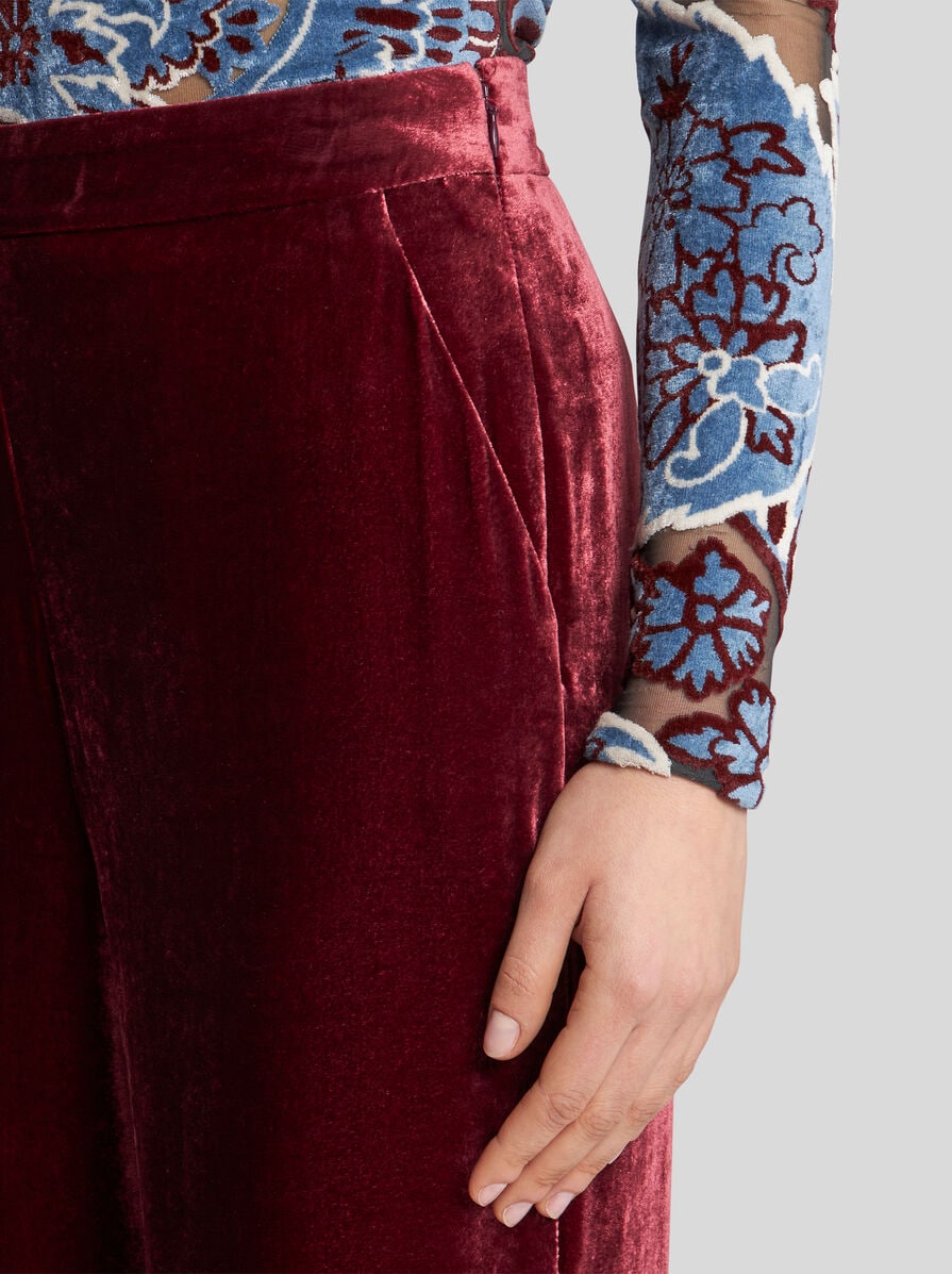 【送料&関税込】Etro Velvet Palazzo Trousers VELVET PALAZZO TROUSERS | Trousers | ETRO