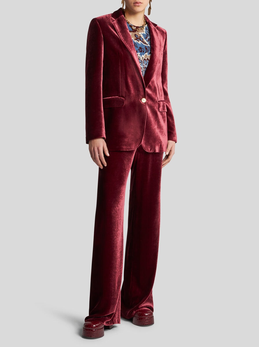 【★完売必至★】ETRO ☆ ベルベット パラッツォパンツ ベルベット パラッツォパンツ