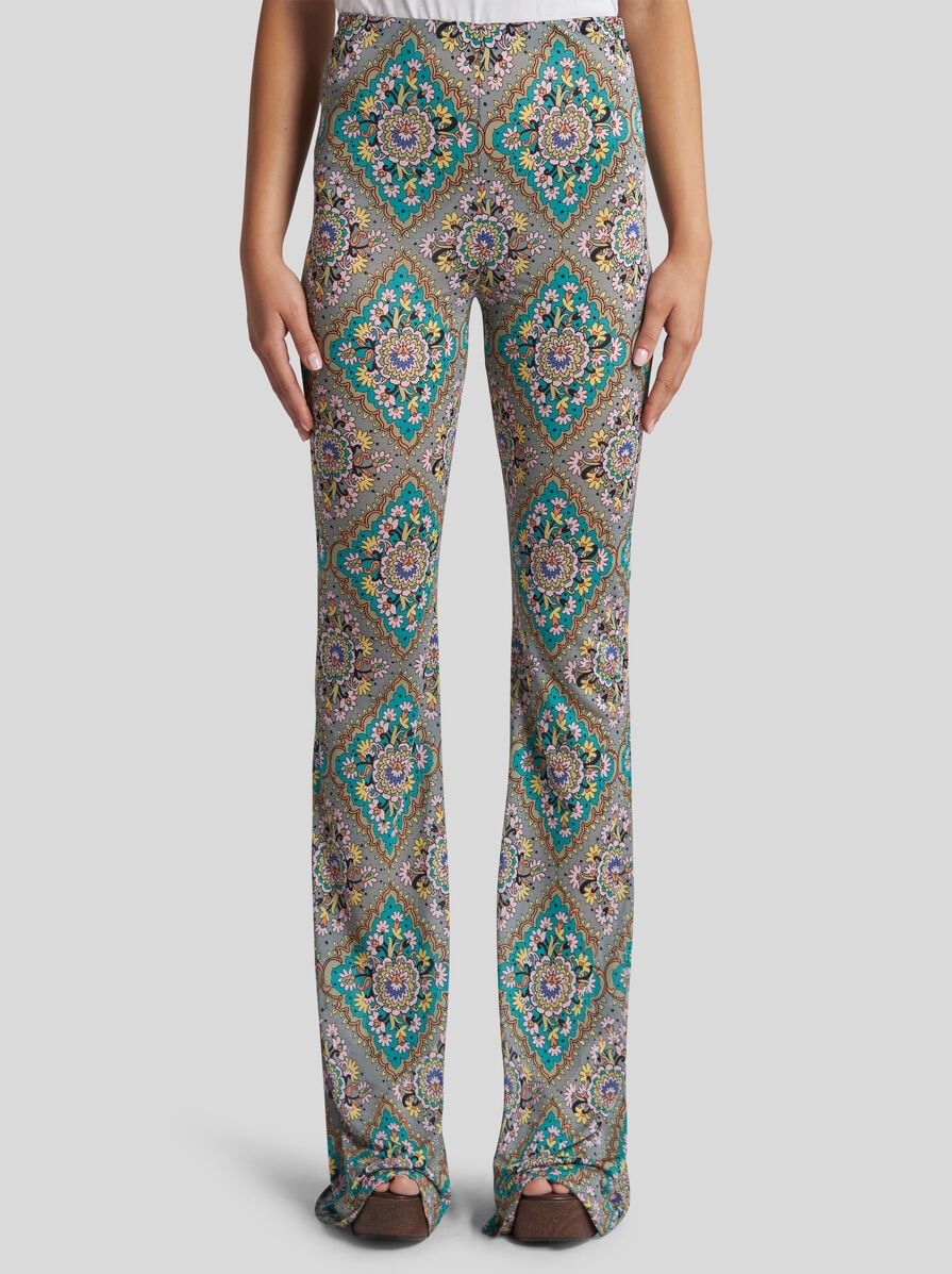 ボトムスその他 ETRO Women Pants WREA002699IAS19X0831 Grey Cashmere knit pants wide with elastic waistband - gray