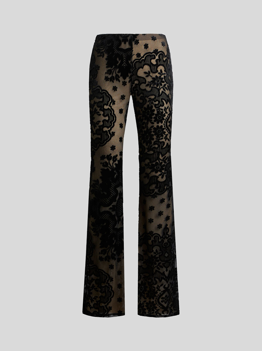 パンツ Etro Velvet trousers ETRO Paisley Velvet Trousers | Black | FARFETCH