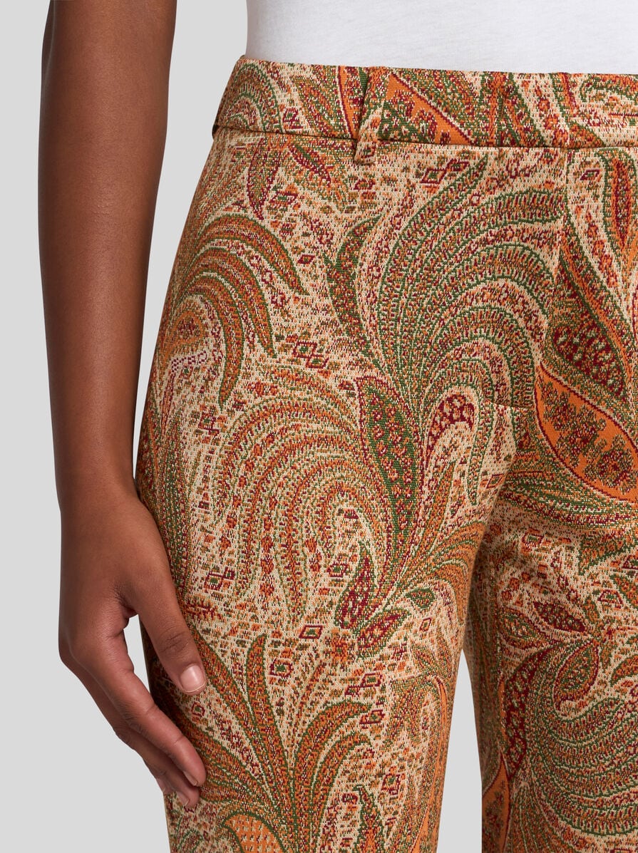 【★完売必至★】ETRO ☆ フレア ペイズリー ジャカード パンツ ペイズリー ジャカード パンツ | エトロ