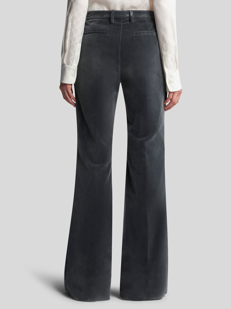 【関税・送料込み】ETRO PANTS GREEN FROISSE VELVET PANTS VELVET TROUSERS | Trousers | ETRO