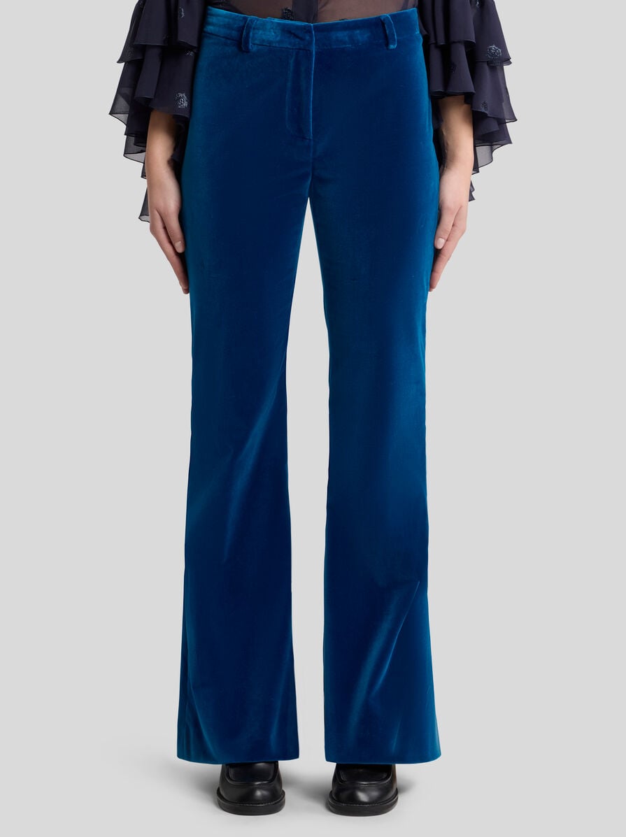 COTTON VELVET TROUSERS | Trousers | ETRO