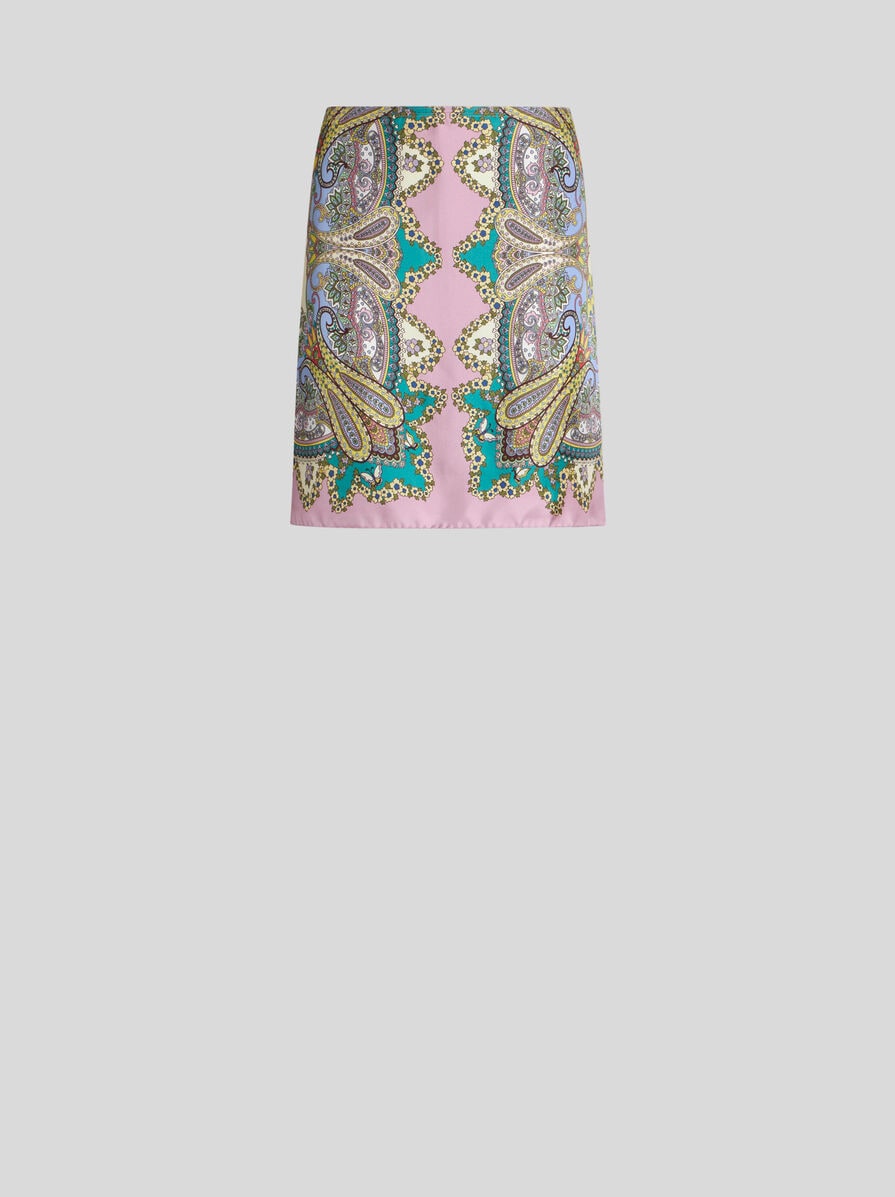 SILK TWILL MINI SKIRT