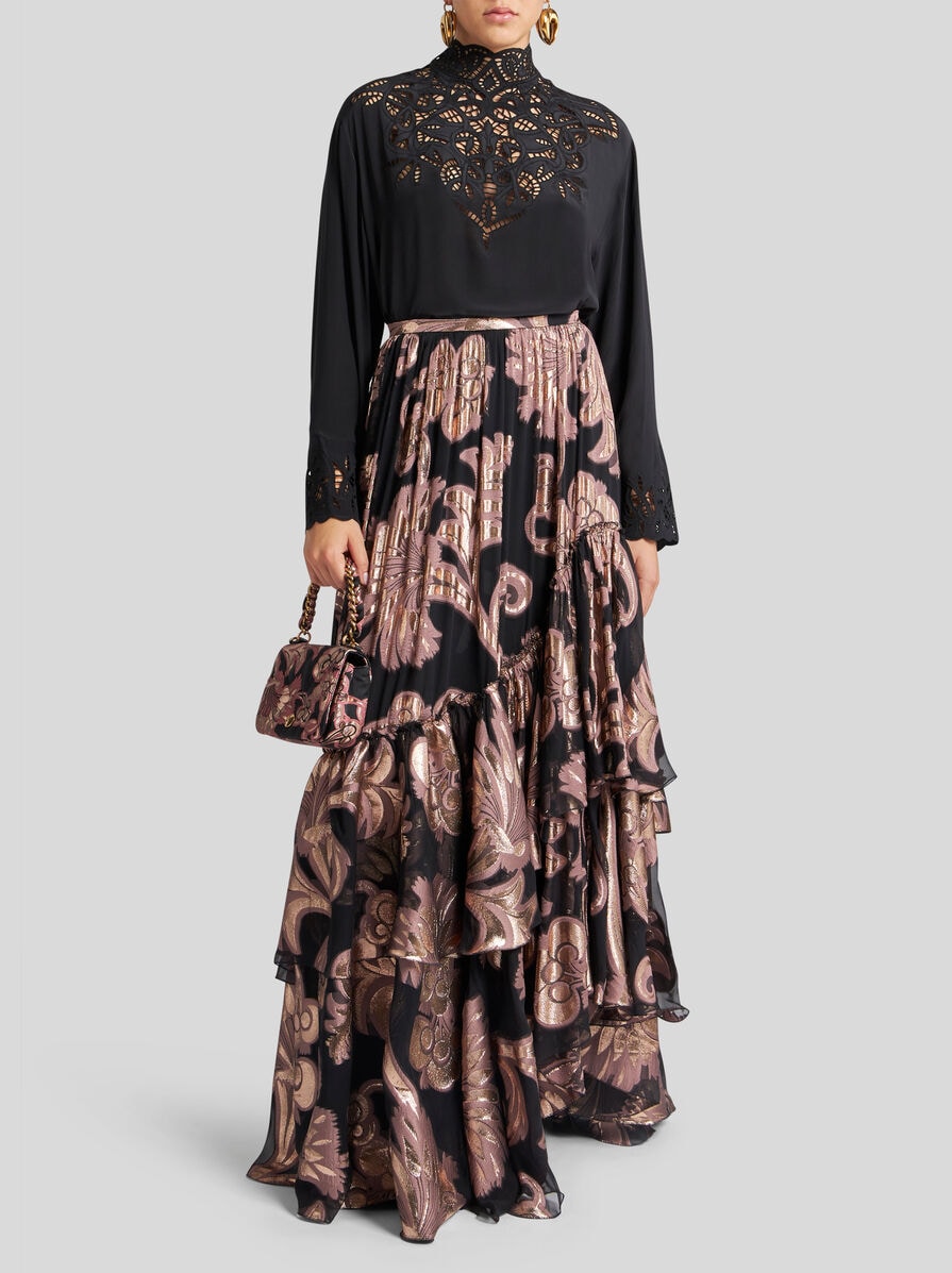 ETRO ルレックス カットジャカード マキシスカート カットジャカード マキシスカート | エトロ