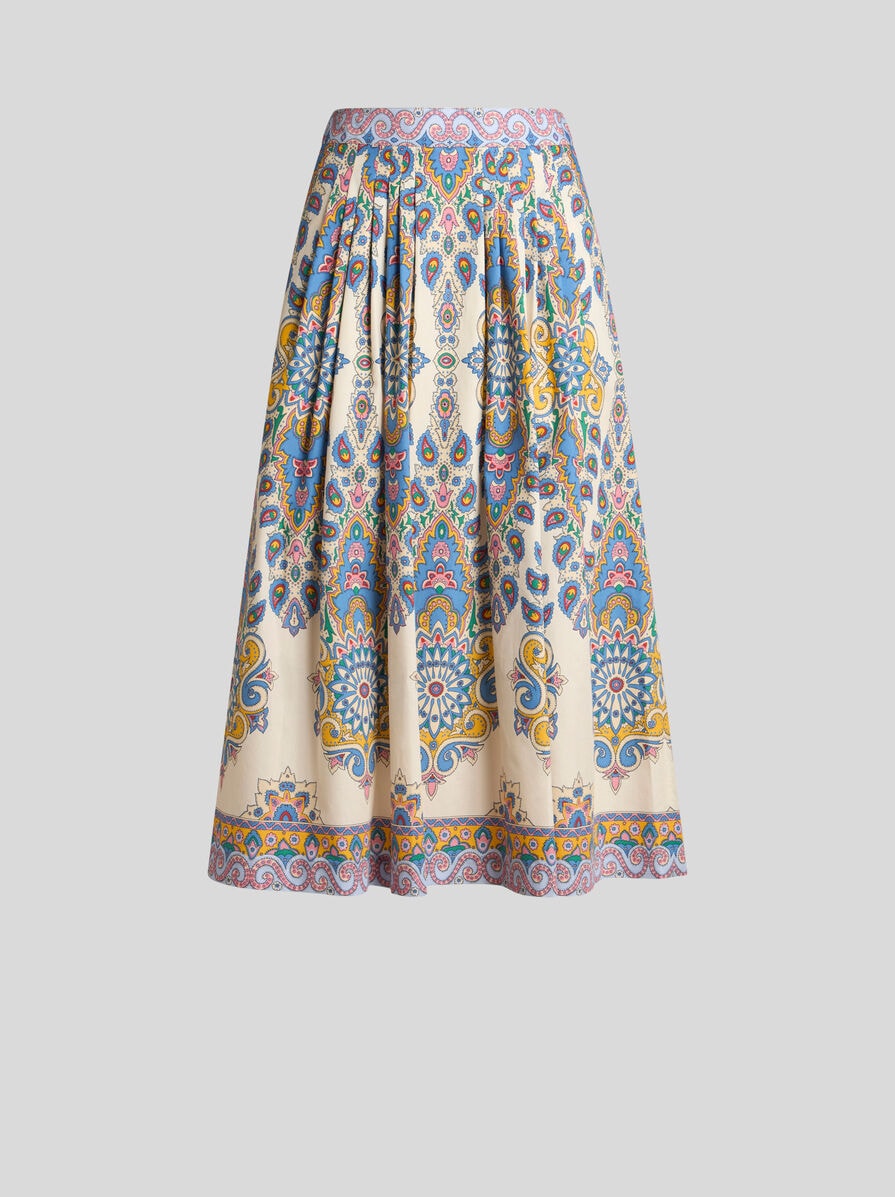 【国内発送】ETRO プリント ポプリン ミディ スカート プリント ポプリン ミディ スカート | エトロ