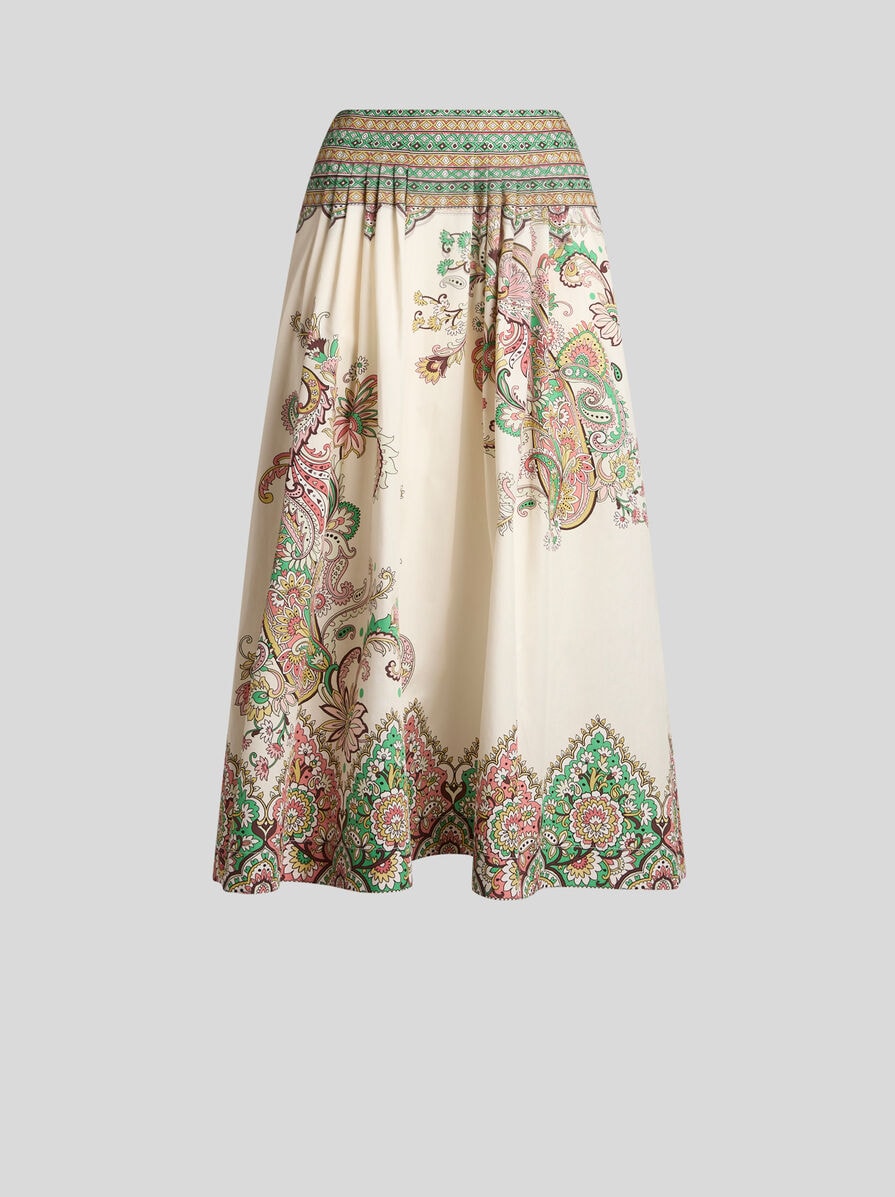 【★完売必至★】ETRO ☆ プリント コットン ミディ スカート プリント コットン ミディ スカート | エトロ