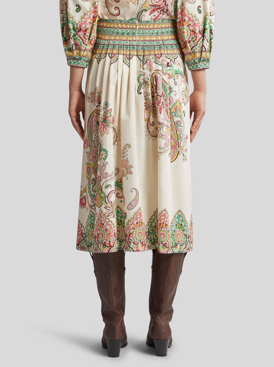 【★完売必至★】ETRO ☆ プリント コットン ミディ スカート プリント コットン ミディ スカート | エトロ