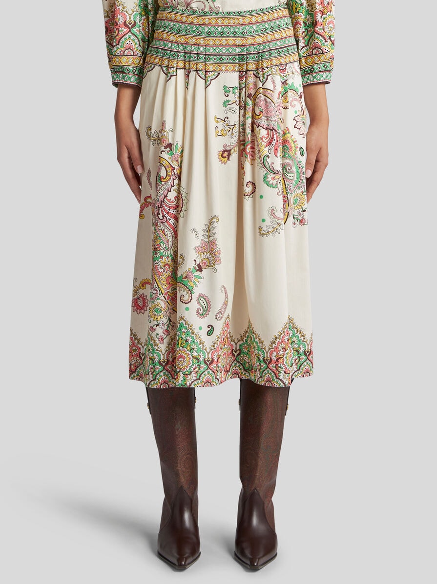 【ETRO】プリント コットン ミディ スカート プリント コットン ミディ スカート | エトロ
