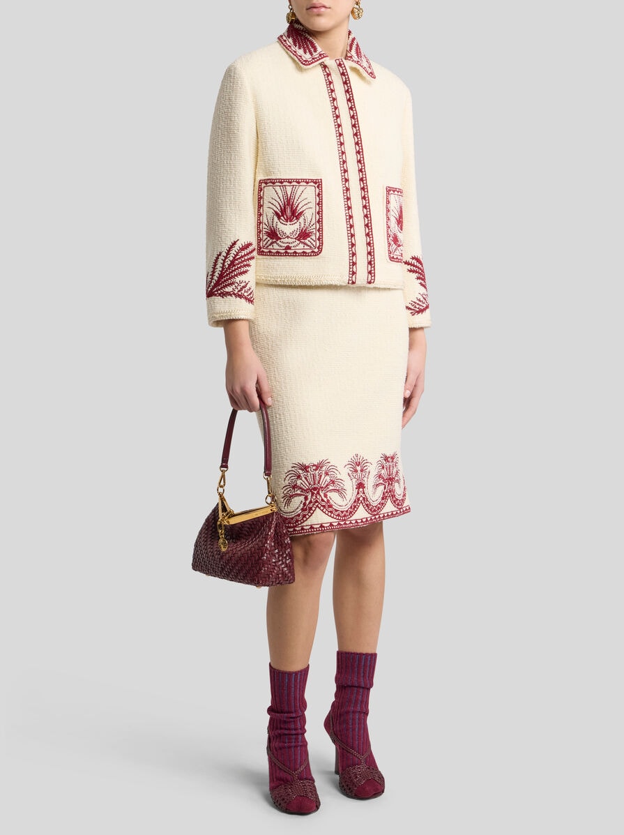 ETRO ブークレ ペンシルスカート グリーン セール】 フローラルレーススカート （スカート）｜PINKY