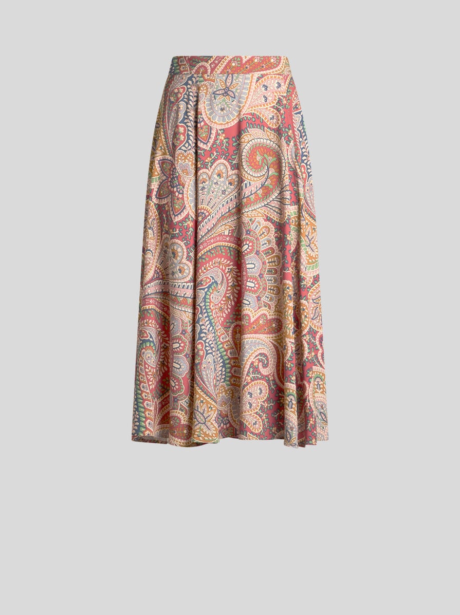 完売必至♪【ETRO】ペイズリー柄 フリル ミディスカート ETRO(エトロ) スカート(レディース) - 海外通販のBUYMA