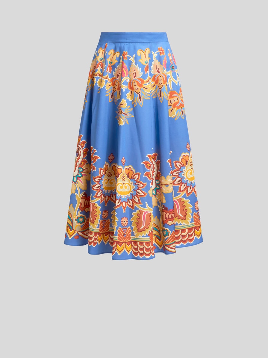 【国内発送】ETRO プリント ポプリン ミディ スカート プリント ポプリン ミディ スカート | エトロ