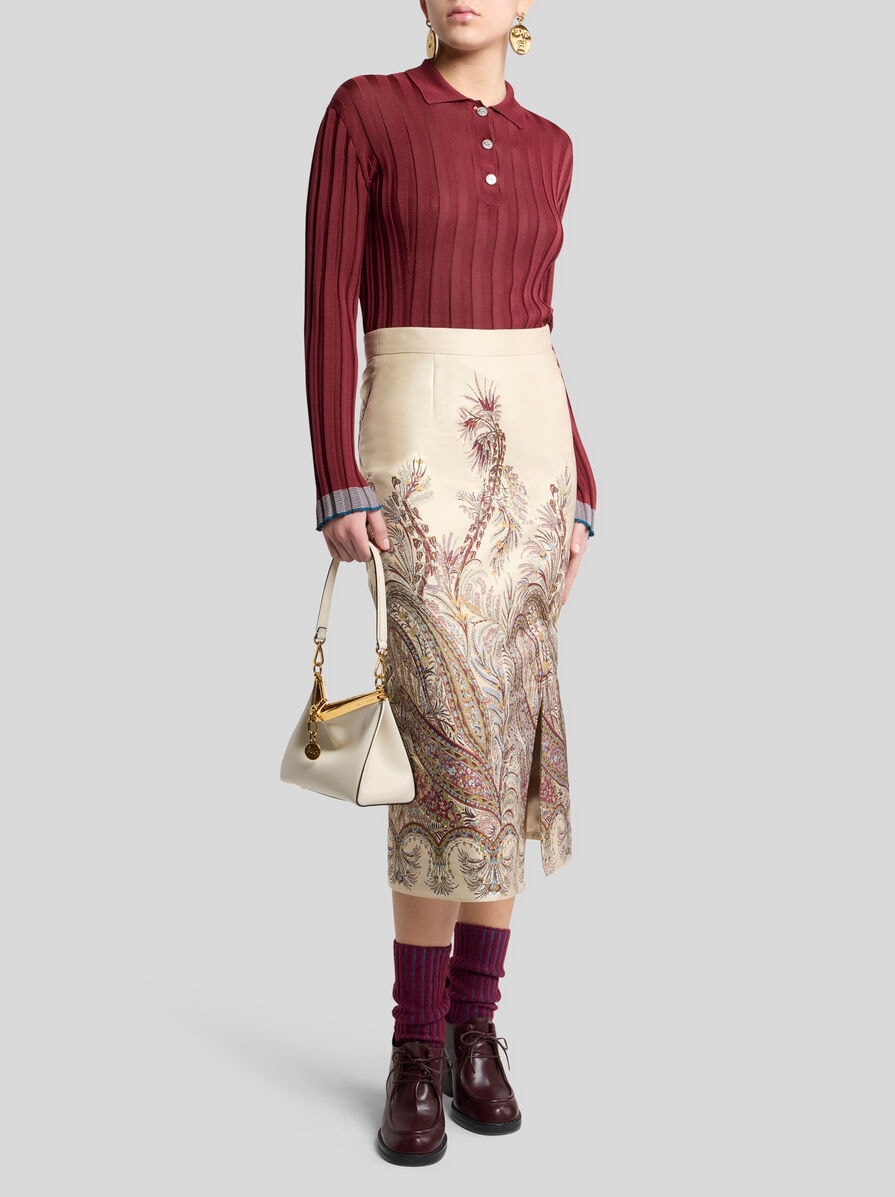 FIL COUPÉ JACQUARD PENCIL MIDI SKIRT | Skirts | ETRO