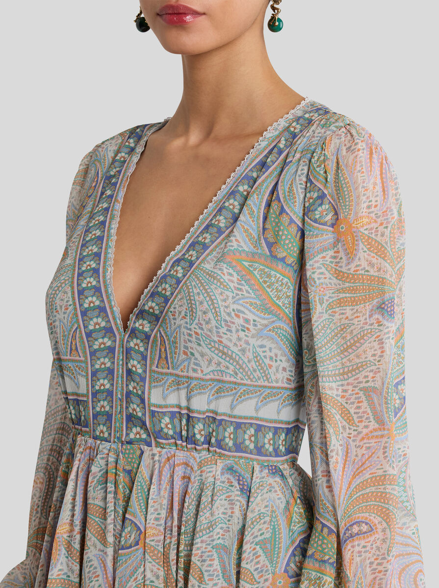 【ETRO】シルクミニワンピース シルク ミニワンピース | エトロ
