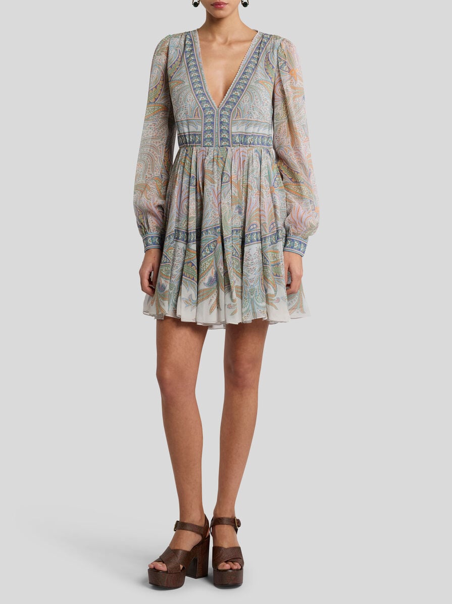 ETRO シルクミニワンピース・ドレス シルク ミニワンピース | エトロ