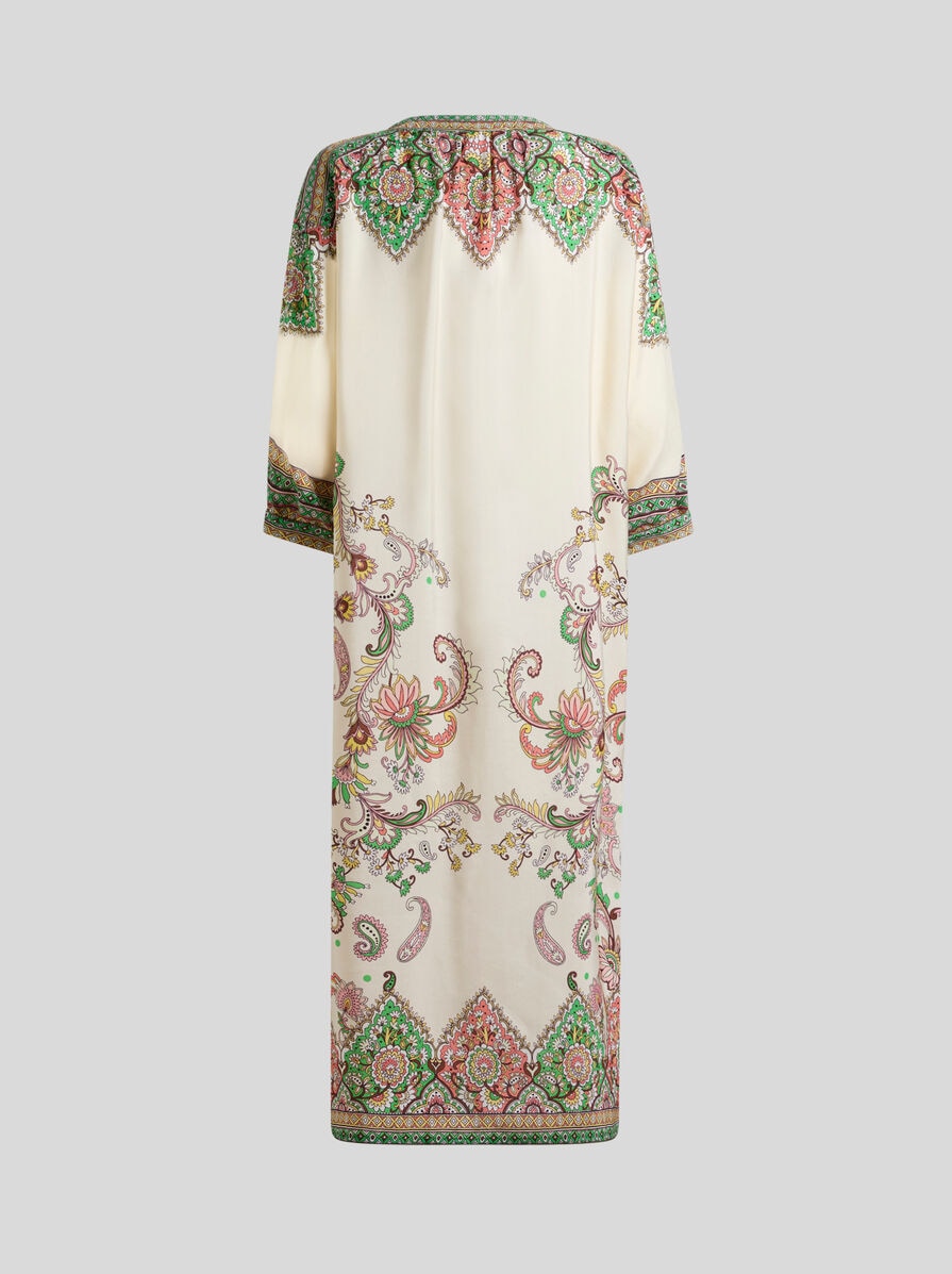 【ETRO】ミディ丈ワンピース プリーツ＆プリント入り ETRO】ミディ丈ワンピース プリーツ＆プリント入り (ETRO