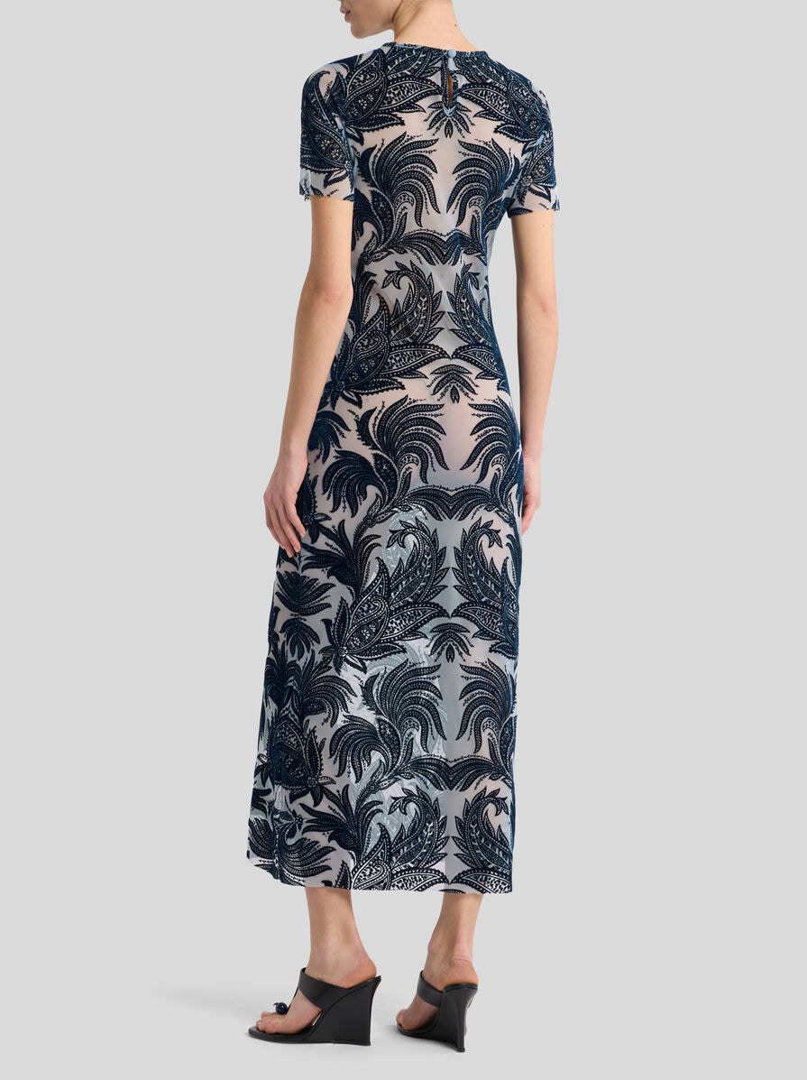 ETRO｜ (WRMA0006AK788 W0111) FLOCKED TULLE SHEATH DRESS | Dresses | ETRO