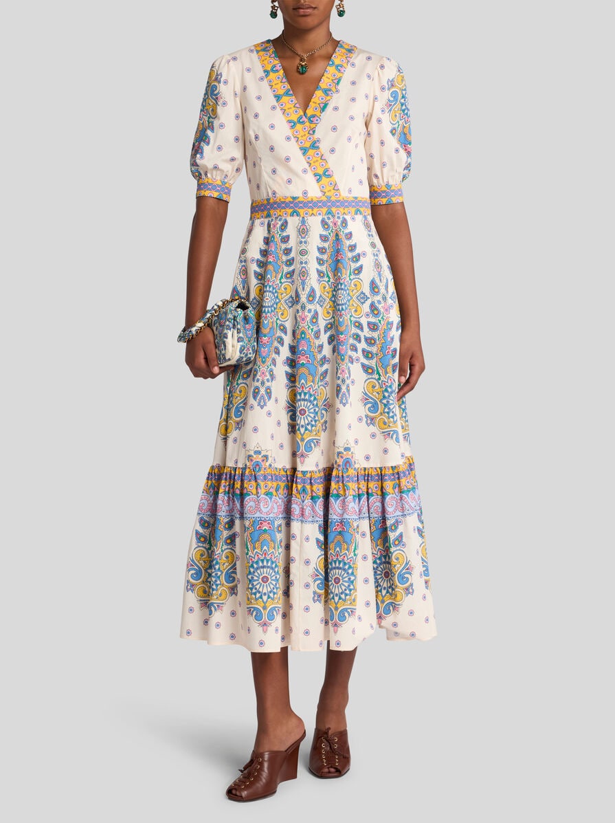 PRINTED COTTON MIDI DRESS | Dresses | ETRO