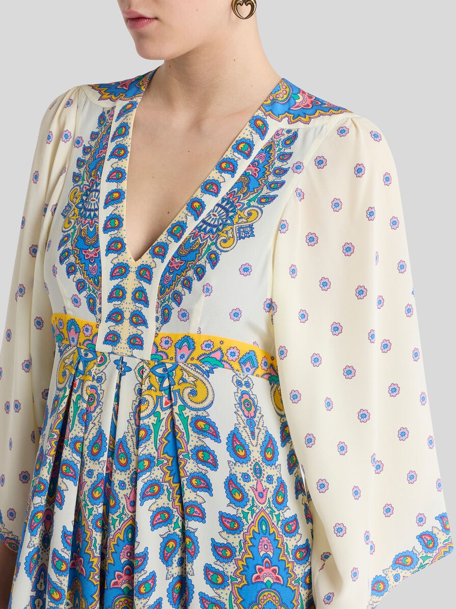 【エレガンス】ETRO ロング プリント シルクドレス プリント シルク ロングワンピース | エトロ