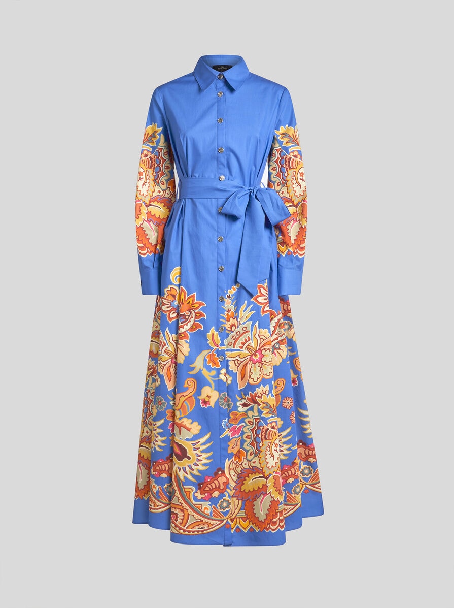 セールでお得！★ETRO★プリントシャツドレス ETRO プリント シャツドレス | ブルー | FARFETCH JP