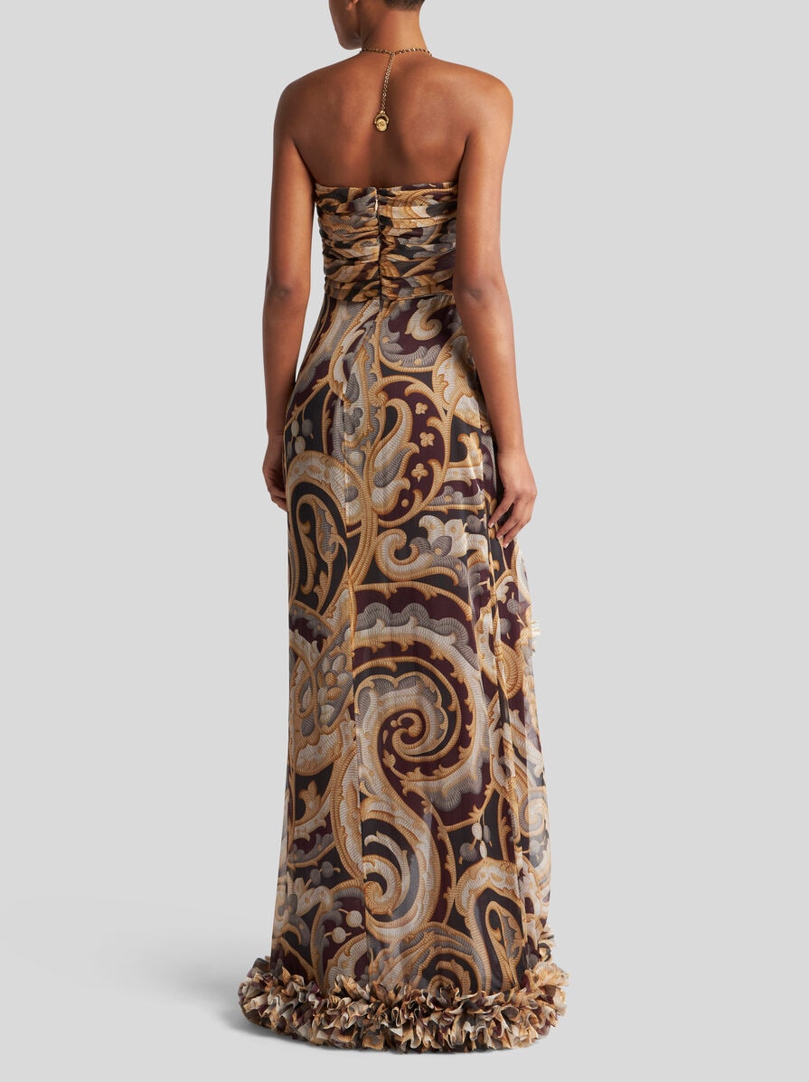 PRINTED SILK DRESS WITH RUCHING | Dresses | ETRO