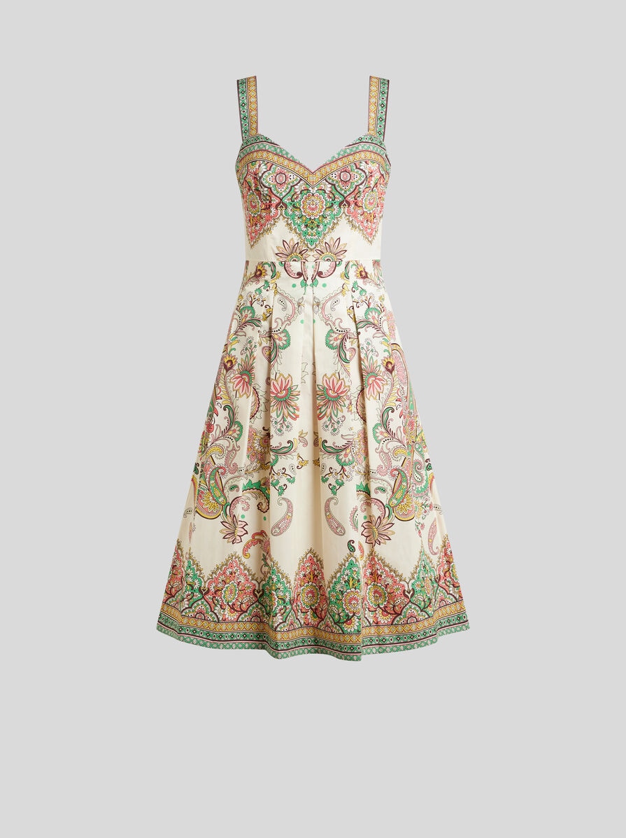 【エレガンスなアイテム】ETRO プリント柄 ミディワンピース エレガンスなアイテム】ETRO プリント柄 ミディワンピース