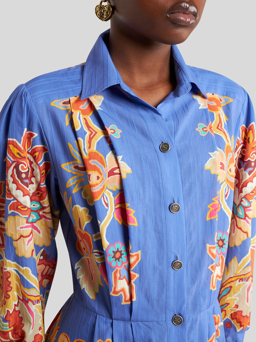 PRINTED COTTON SHIRT DRESS | Dresses | ETRO