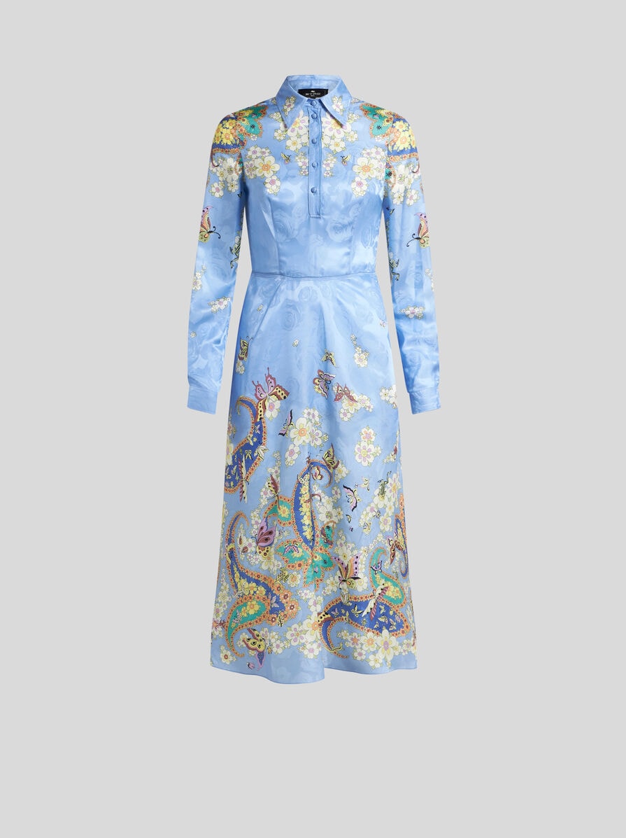 SILK-BLEND MIDI DRESS | Paisley Print Dresses | ETRO