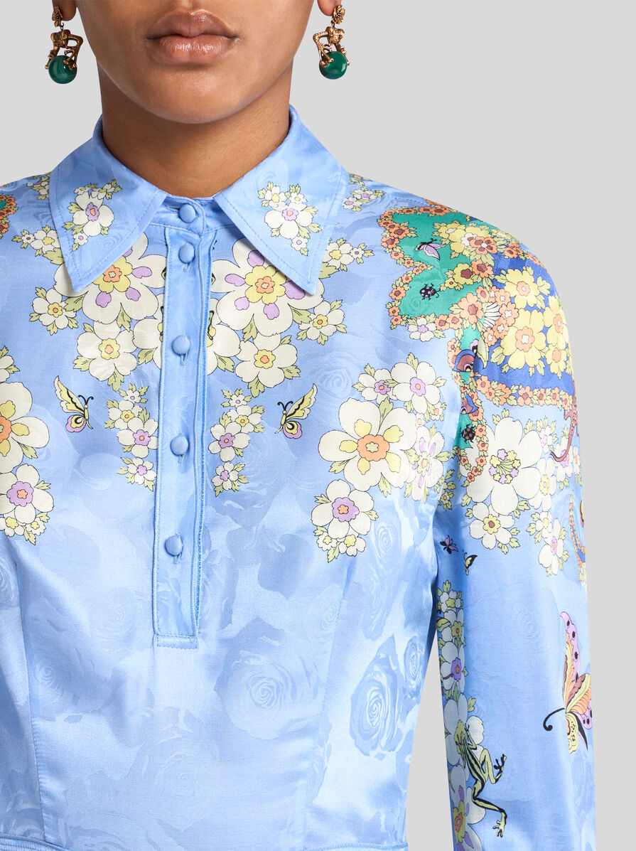 ワンピース ETRO FW25 Printed viscose dress (WRHA043399SP4G5 X0865) SILK-BLEND MIDI DRESS | Paisley Print Dresses | ETRO
