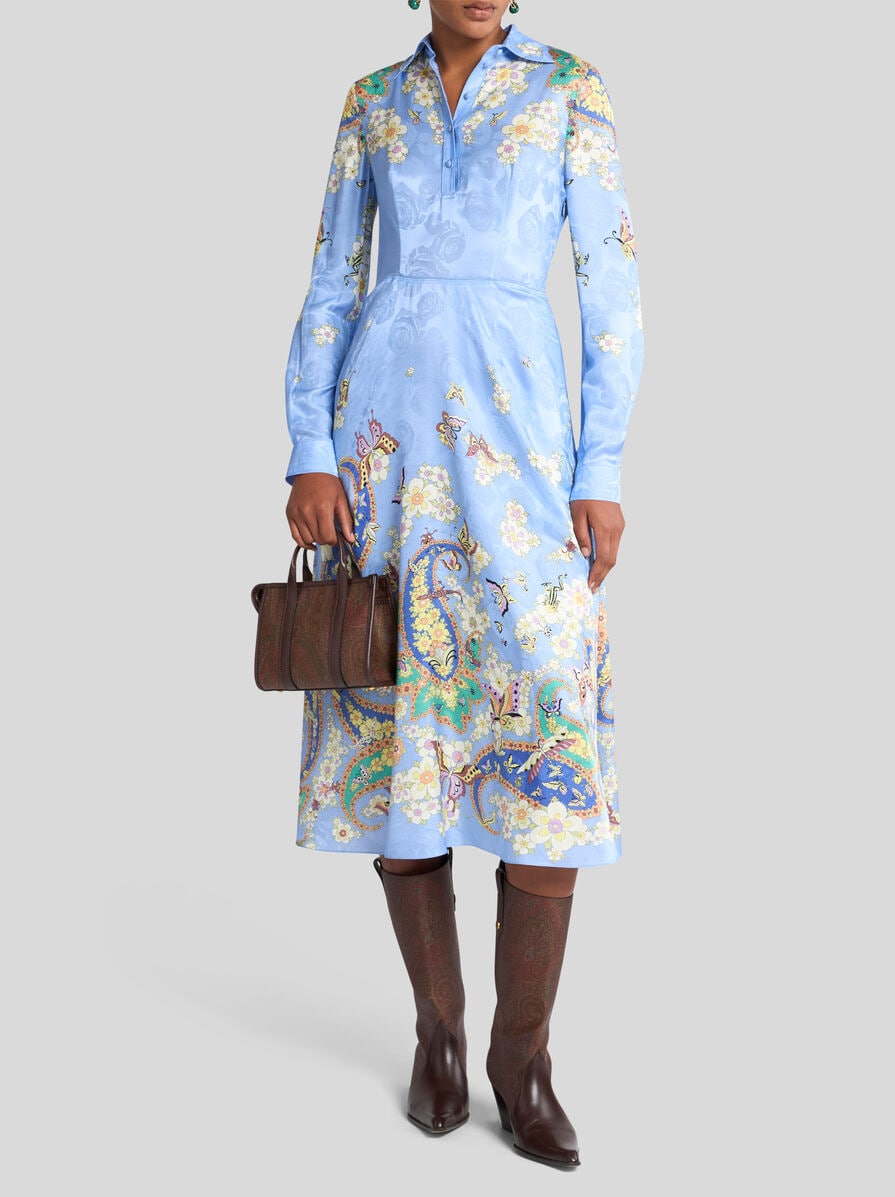 SILK-BLEND MIDI DRESS | Paisley Print Dresses | ETRO