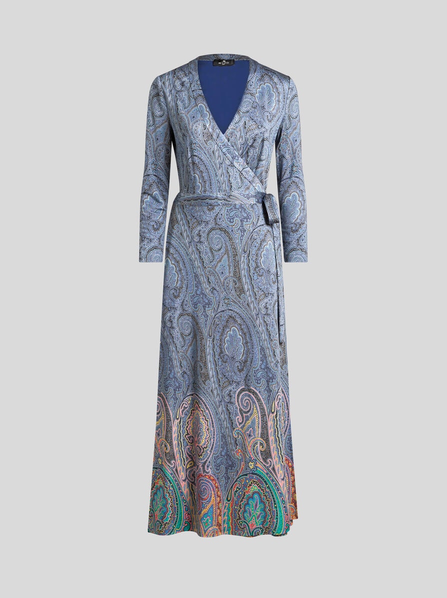 ETRO ペイズリー ラップアラウンド ドレス ワンピース 関税込 洗練された エトロ ペイズリー ラップアラウンド ドレス