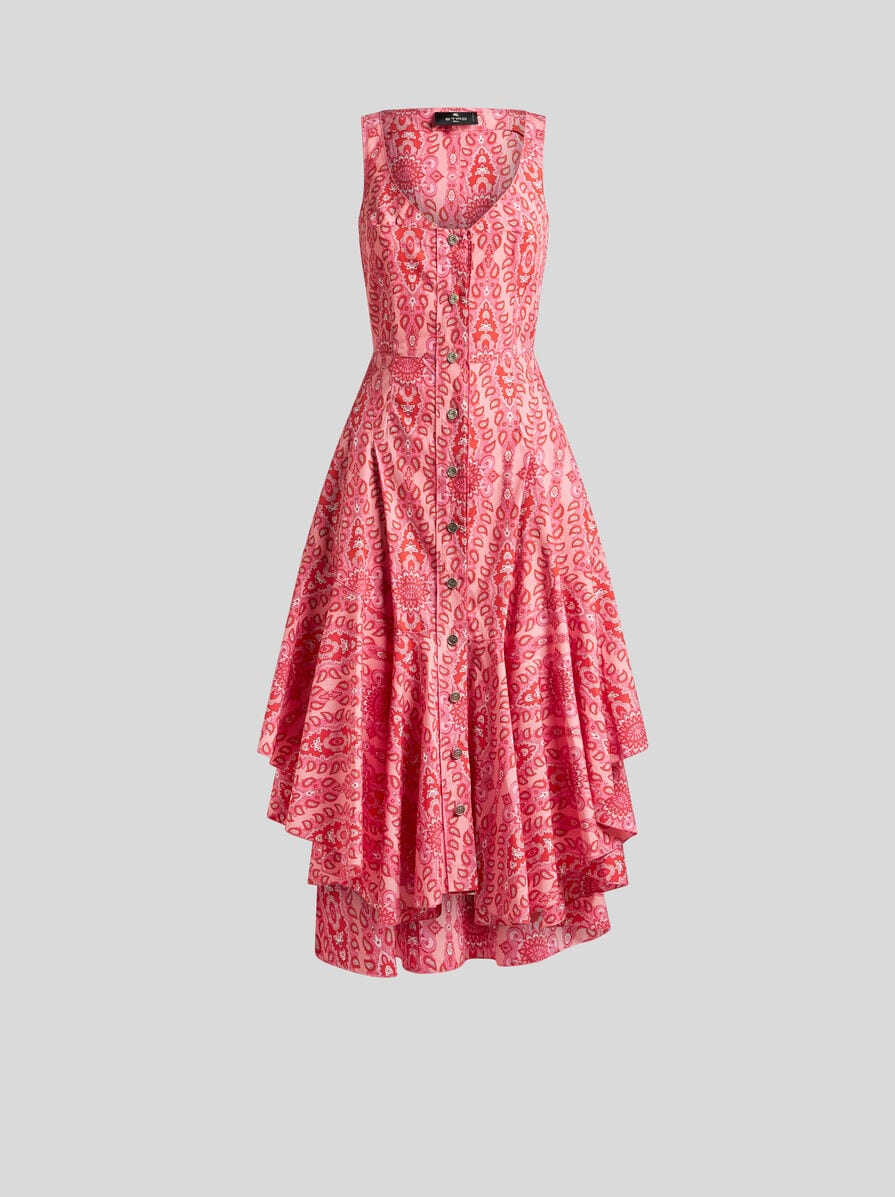 SLEEVELESS DRESS WITH MEDALLION MOTIF | Floral Dresses | ETRO