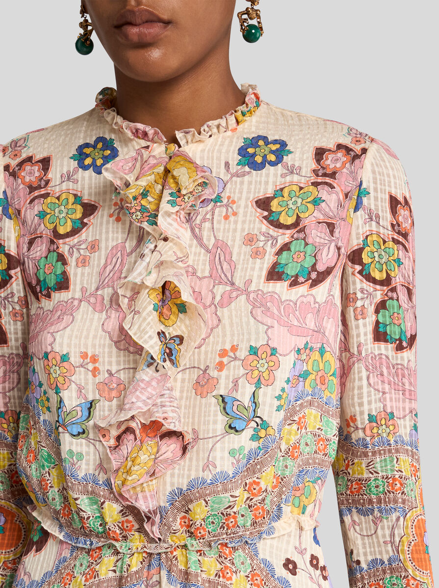 関税込【ETRO】Printed wool and silk minidress PRINTED SILK MINI DRESS | Paisley Print Dresses | ETRO