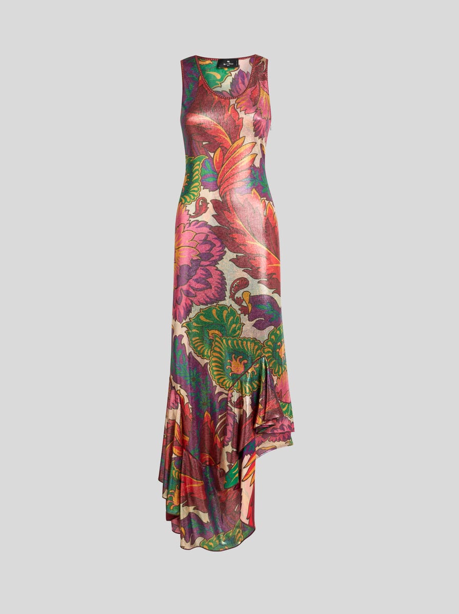 【送料&関税込】Etro Laminated Jersey Dress LAMINATED JERSEY DRESS WITH MAXI FLORAL PRINT | Dresses | ETRO