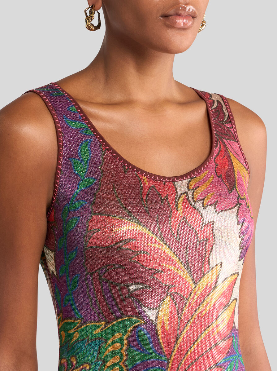【送料&関税込】Etro Laminated Jersey Dress Etro Laminated Jersey Dress With Paisley Print Women In