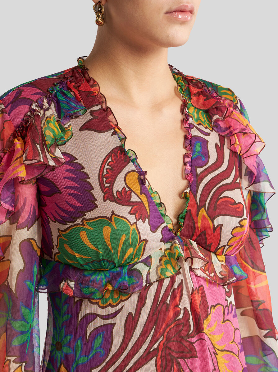 関税込【ETRO】Printed minidress Etro Paisley Print Mini Dress Pink Size 40 1027 | eBay