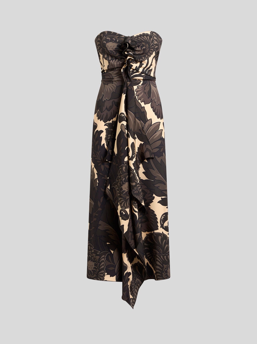 【ETRO】パフスリーブ フローラル マキシドレス ETRO フローラル マキシドレス | レッド | FARFETCH JP